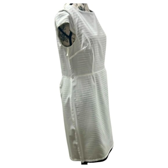 Ann Taylor Black White Tweed Sheath Dress Size 8 - Picture 9 of 16